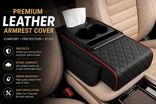 🚗 Leather Car Armrest Cover